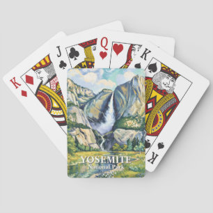 Jeu De Cartes Parc national de Yosemite Bridalveil Fall Art vint