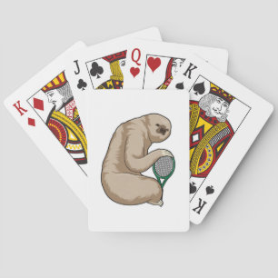 Jeu De Cartes Parcours de tennis avec raquette de tennis