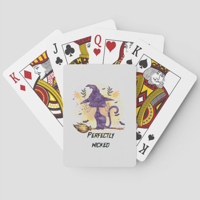 Jeu De Cartes Parfaitement Malin - Chat Sorcière Noire (dos)