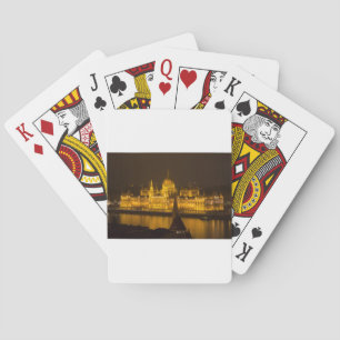 Jeu De Cartes Parlement hongrois Budapest la nuit