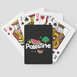 Jeu De Cartes Parole palestinienne mignonne entourée de pastèque