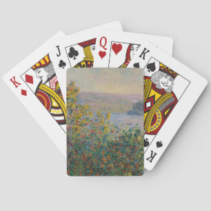 Jeu De Cartes Parterres de fleurs à Vétheuil, paysage impression