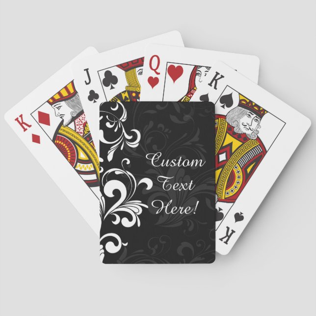 Jeu De Cartes Partie blanche noire de remous de fontaine (dos)
