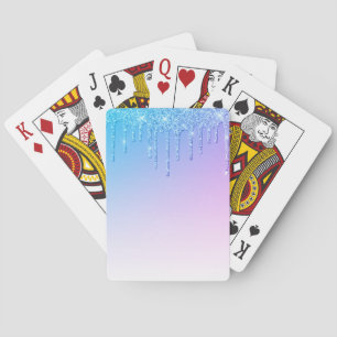 Jeu De Cartes Parties scintillant bleue Ombré Glam Sparkle