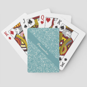 Jeu De Cartes Parties scintillant Bleue tendance Personnalisée D