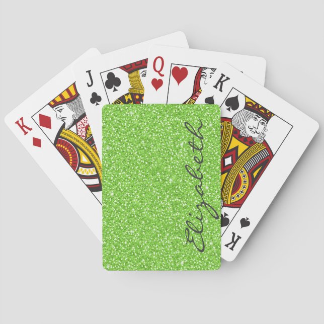 Jeu De Cartes Parties scintillant cool tendance dynamique néon v (dos)