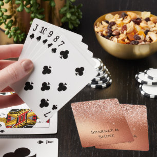 Jeu De Cartes Parties scintillant or rose