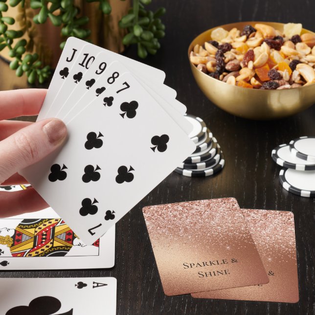 Jeu De Cartes Parties scintillant or rose (In Situ)