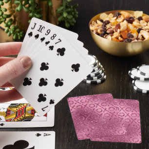 Jeu De Cartes Parties scintillant rose XOXO