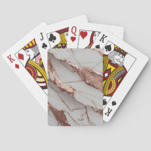 Jeu De Cartes Parties scintillant tendance en cuivre marbre