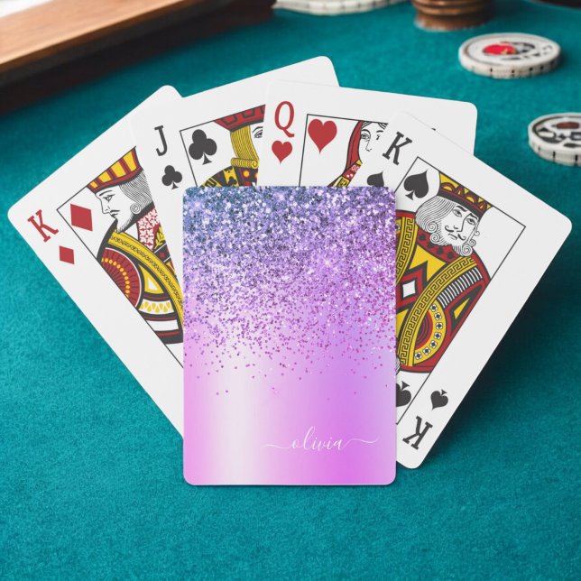 Jeu De Cartes Parties scintillant violet étincelle Glam métal No (Créateur téléchargé)