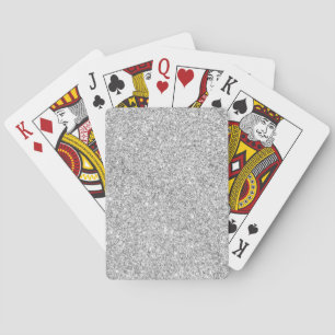 Jeu De Cartes Parties scintillantes argentées élégantes