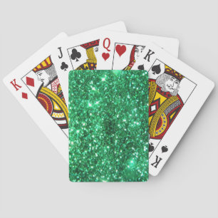 Jeu De Cartes Parties scintillantes vertes étincelantes