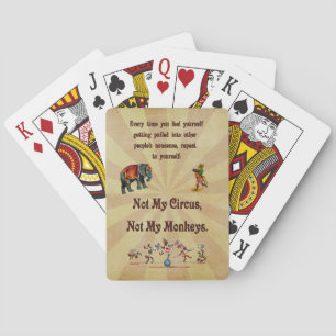 Jeu De Cartes Pas mes singes, pas mon cirque