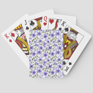 Jeu De Cartes Passion des fleurs violettes