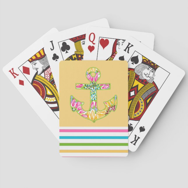Jeu De Cartes Pastel Ancre Cartes de jeu (dos)