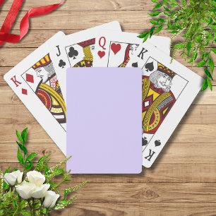 Jeu De Cartes Pastel Lilac couleur solide Classique Élégant
