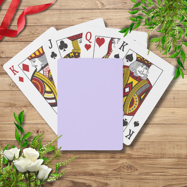 Jeu De Cartes Pastel Lilac couleur solide | Classique | Élégant (Créateur téléchargé)
