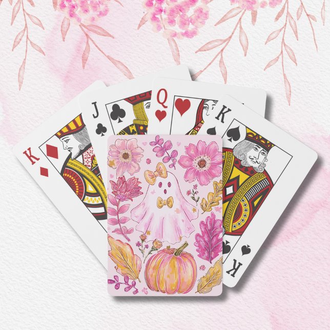 Jeu De Cartes Pastel Pink Halloween Ghost (Créateur téléchargé)