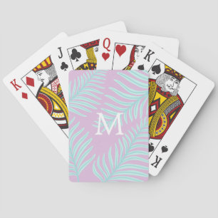 Jeu De Cartes Pastel tropical Cartes de lecture Monogramme