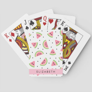 Jeu De Cartes Pastèque Rose, Pâtes De Pâques, Votre Nom