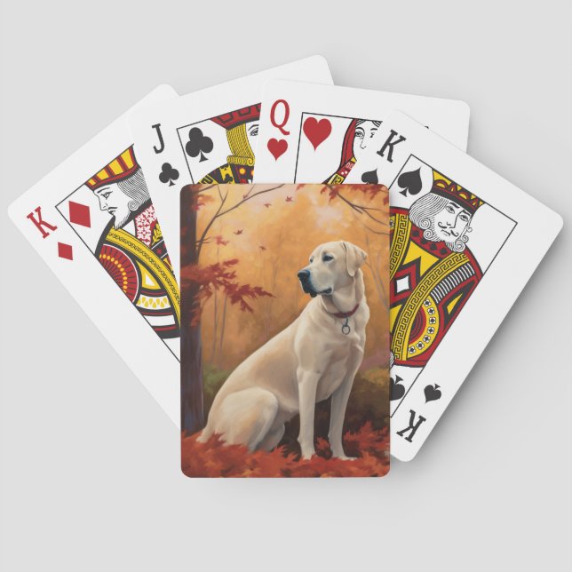 Jeu De Cartes Pasteur anatolien en automne Feuilles automne Insp (dos)