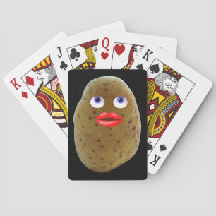 Jeu De Cartes Patate drôle personnage mignon avec des yeux bleus