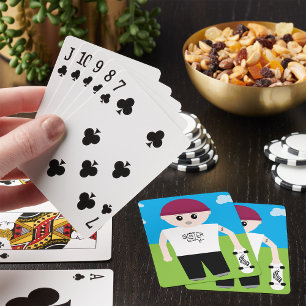 Jeu De Cartes Patineur Garçon Jouer Cartes