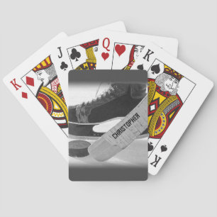 Jeu De Cartes Patins noirs de hockey Personnalisé