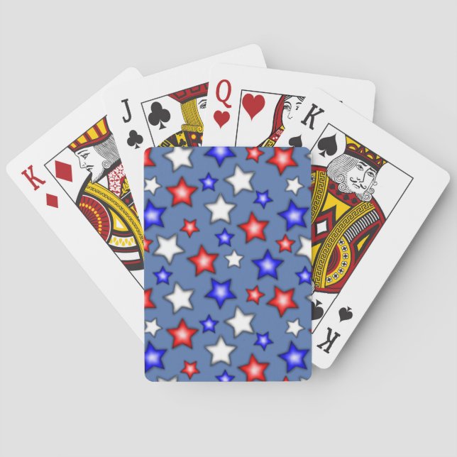 Jeu De Cartes Patriotic Stars - Blue Playing Cards (dos)
