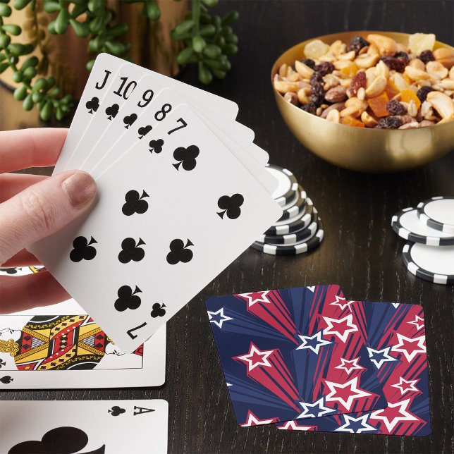 Jeu De Cartes Patriotique 4 juillet Étoiles Rouge Blanc Et Bleu (Créateur téléchargé)