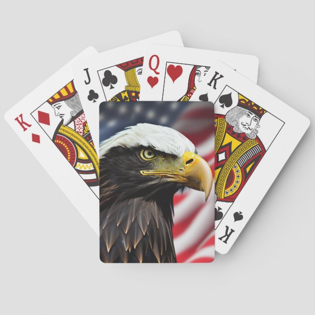 Jeu De Cartes Patriotique/Aigle/Américain/USA (dos)
