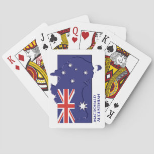 Jeu De Cartes Patriotique AUSTRALIE DRAPEAU CARTE Personnalisée