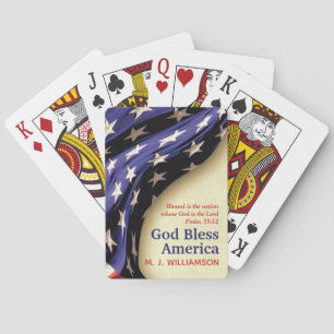 Jeu De Cartes Patriotique DIEU BÉNÉFICIE DE L'AMÉRIQUE Personnal