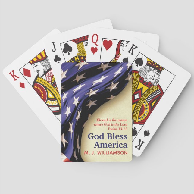 Jeu De Cartes Patriotique DIEU BÉNÉFICIE DE L'AMÉRIQUE Personnal (dos)