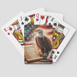 Jeu De Cartes Patriotisme américain de l'aigle chauve
