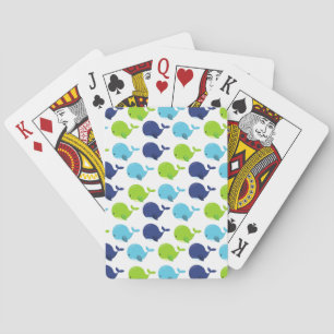 Jeu De Cartes Pattern of Whales, Cute Whales, Sea Animals