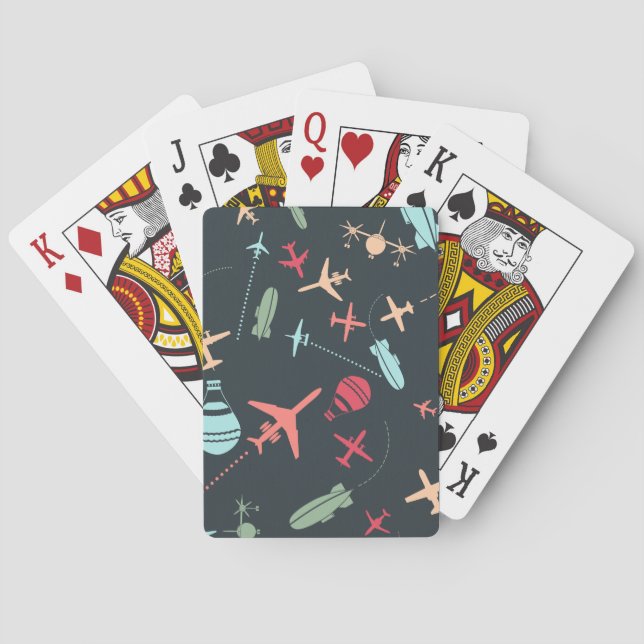 Jeu De Cartes Patters de l'aviation (dos)