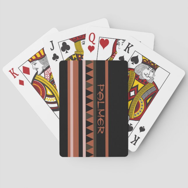 Jeu De Cartes Pays rustique géométrique occidental (dos)
