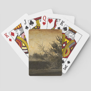 Jeu De Cartes Pays Terrain paysage Arbres d'hiver rustiques