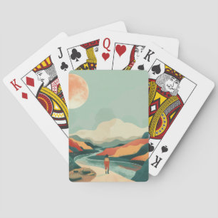 Jeu De Cartes Paysage Abstrait de Boho (14)