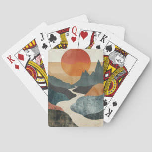 Jeu De Cartes Paysage Abstrait de Boho (5)