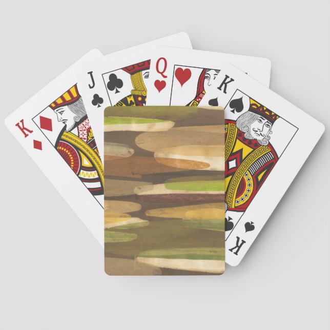 Jeu De Cartes Paysage abstrait de ton de la terre (dos)