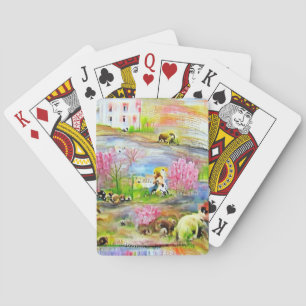 Jeu De Cartes Paysage aquarelle