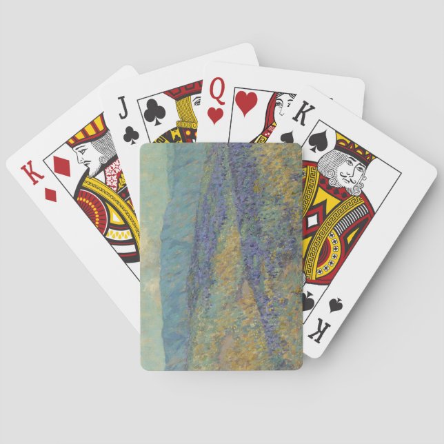 Jeu De Cartes Paysage avec fleurs bleues (par Granville Redmond) (dos)