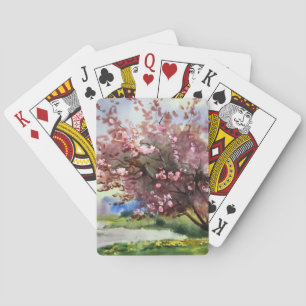 Jeu De Cartes Paysage de peinture aquarelle