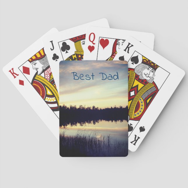 Jeu De Cartes Paysage D'Eau Avec Arbres (dos)