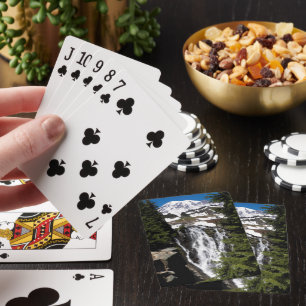 Jeu De Cartes Paysage des chutes d'eau du Mont Rainier