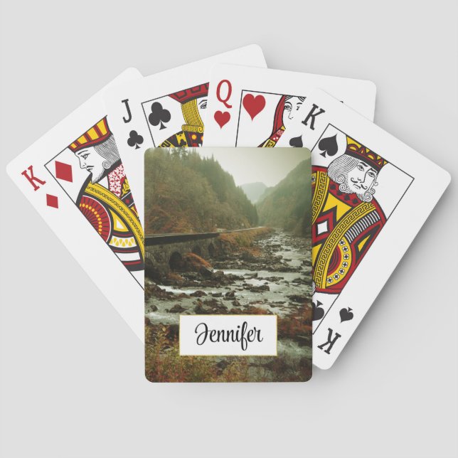 Jeu De Cartes Paysage forestier et fluvial d'automne (dos)