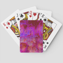 Jeu De Cartes Paysage impressionniste Trippy Red et Magenta